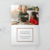 カラフルMerry Christmas Script w/Poinsettia Photo シーズンカード (内部)