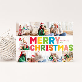 カラフルMerry Christmas Year In Review 6 Photo シーズンカード