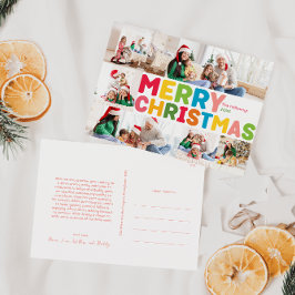 カラフルMerry Christmas Year In Review 6 Photo シーズンポストカード