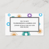 カラフルMommy Playdate通話カードの形状 コーリングカード (裏面)