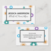 カラフルMommy Playdate通話カードの形状 コーリングカード (正面/裏面)