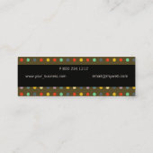 カラフルNの点々のあるなパターンパーソナルケア スキニー名刺 (裏面)