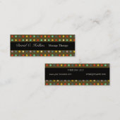 カラフルNの点々のあるなパターンパーソナルケア スキニー名刺 (正面/裏面)