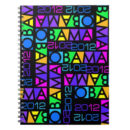 カラフルOBAMA 2012ノートブック ノートブック (正面)