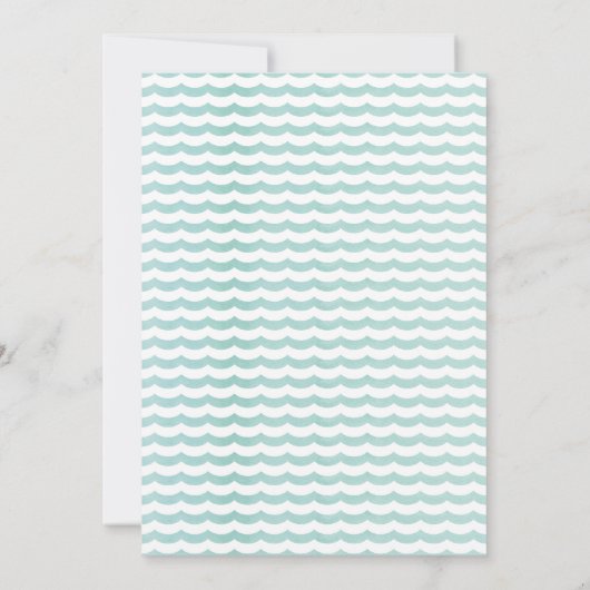 カラフルOne In The Sun Poolパーティー1st誕生日 招待状 (裏面)