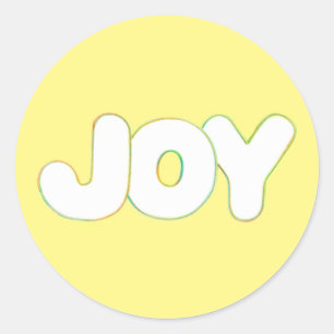 カラフルOutline Art - Joy – ワードシール ラウンドシール