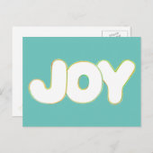 カラフルOutline Art - Joy – ワードポストカード ポストカード (正面/裏面)