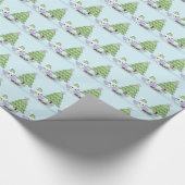 カラフルOwl & Christmas tree w/gives ラッピングペーパー (角)