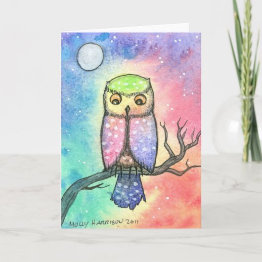カラフルOwl Greeting Card カード (正面)