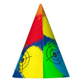 カラフルpaintball誕生日パーティハッ子供へト パーティーハット (裏面)