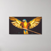 カラフルParaket Winged Bird Canvas Print キャンバスプリント (正面)