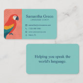 カラフルParrot Language Tutor名刺 名刺 (正面/裏面)