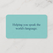 カラフルParrot Language Tutor名刺 名刺 (裏面)