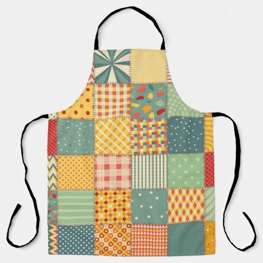 カラフルpatchwork:抽象芸術シームレスオーナメント。 エプロン (正面)
