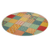 カラフルpatchwork:抽象芸術シームレスオーナメント。 カッティングボード (角)