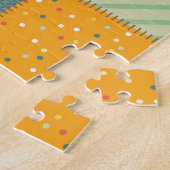 カラフルpatchwork:抽象芸術シームレスオーナメント。 ジグソーパズル (側面)