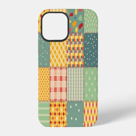 カラフルpatchwork:抽象芸術シームレスオーナメント。 iPhoneケース (裏面)