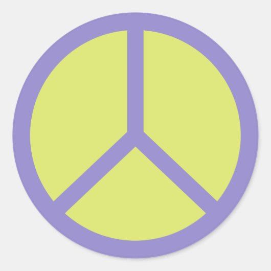 カラフルPeace Signスタンプ ラウンドシール (正面)