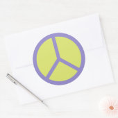カラフルPeace Signスタンプ ラウンドシール (封筒)
