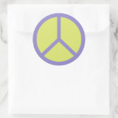 カラフルPeace Signスタンプ ラウンドシール (バッグ)