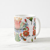 カラフルPetrykivka：ウクライナの花。 コーヒーマグカップ (正面右)