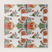 カラフルPetrykivka:ウクライナの花。 ジグソーパズル (横)