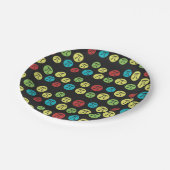 カラフルPiシンボル演算テーマの紙プレート ペーパープレート (アングル)