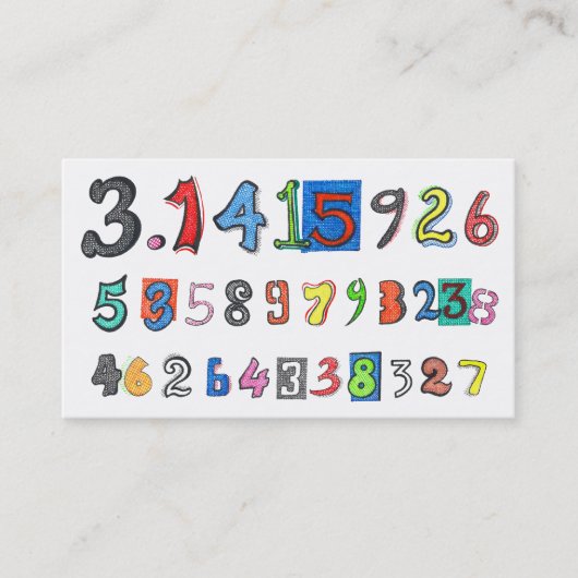 カラフルPi計算 名刺 (正面)