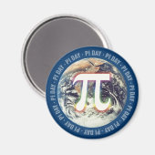 カラフルPi Day on Earth – 数学マグネット マグネット (正面/裏面)