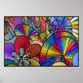 カラフルPinwheelsポスター ポスター