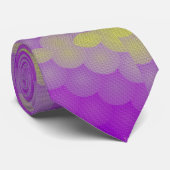 カラフルpixeliated円の球体、紫色の黄色 ネクタイ (ロール)