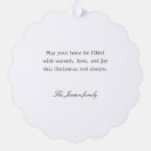 カラフルPoinsettia, Pine & Berry写真 オーナメントカード (裏面)