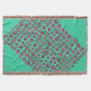 カラフルPsych Spots +あなたの背景とアイディア スローブランケット