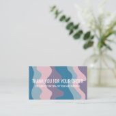 カラフルQRコードストライプソーシャルメディアありがとう 名刺 (スタンド正面)