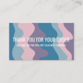 カラフルQRコードストライプソーシャルメディアありがとう 名刺 (正面)