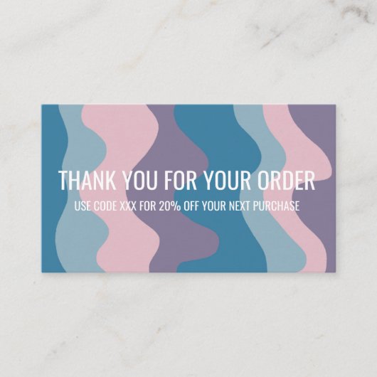 カラフルQRコードストライプソーシャルメディアありがとう 名刺 (正面)