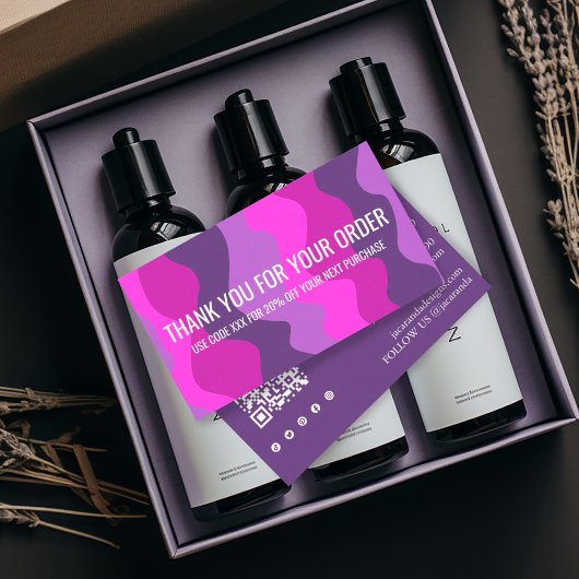 カラフルQRコードストライプソーシャルメディアありがとう 名刺