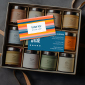 カラフルQRコードストライプソーシャルメディアありがとう 名刺