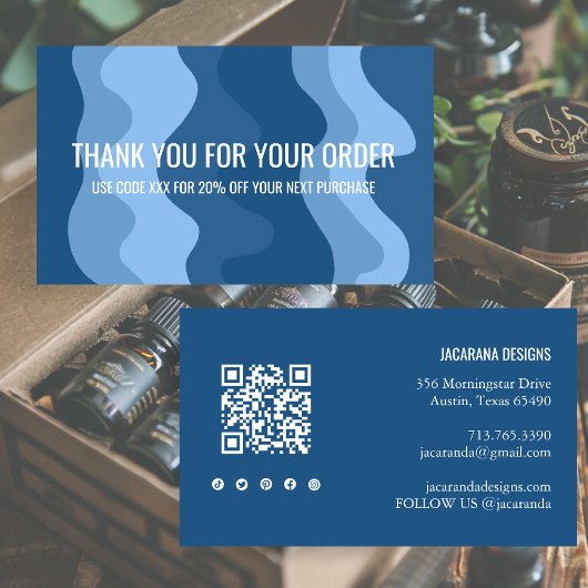 カラフルQRコードストライプソーシャルメディアありがとう 名刺