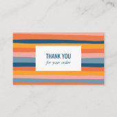 カラフルQRコードストライプソーシャルメディアありがとう 名刺 (正面)