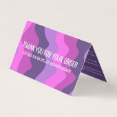 カラフルQRコードストライプソーシャルメディアありがとう 名刺 (正面)