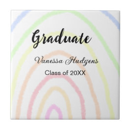 カラフルrainboho graduation add name year タイル