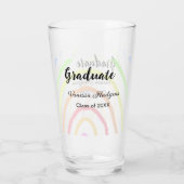 カラフルrainboho graduation add name year タンブラーグラス (裏面)
