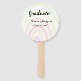 カラフルrainboho graduation add name year ハンドファン