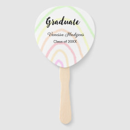 カラフルrainboho graduation add name year ハンドファン