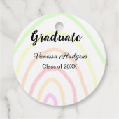カラフルrainboho graduation add name year フェイバータグ (裏面)
