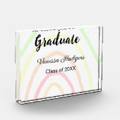 カラフルrainboho graduation add name year フォトブロック (左)