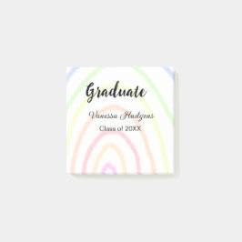 カラフルrainboho graduation add name year ポストイット