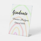 カラフルrainboho graduation add name year 台座サイン (正面)