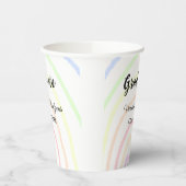 カラフルrainboho graduation add name year 紙コップ (左)